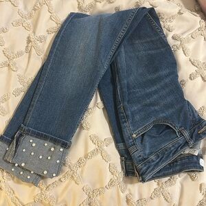 Zara Basic Z1975 Denim Skinny pearl Sz6